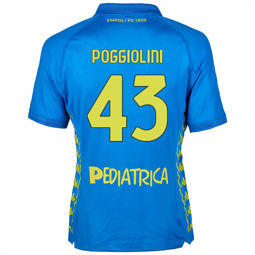 Bambino Maglia Duccio Poggiolini #43 Blu Kit Gara Home 2024/25 Maglietta