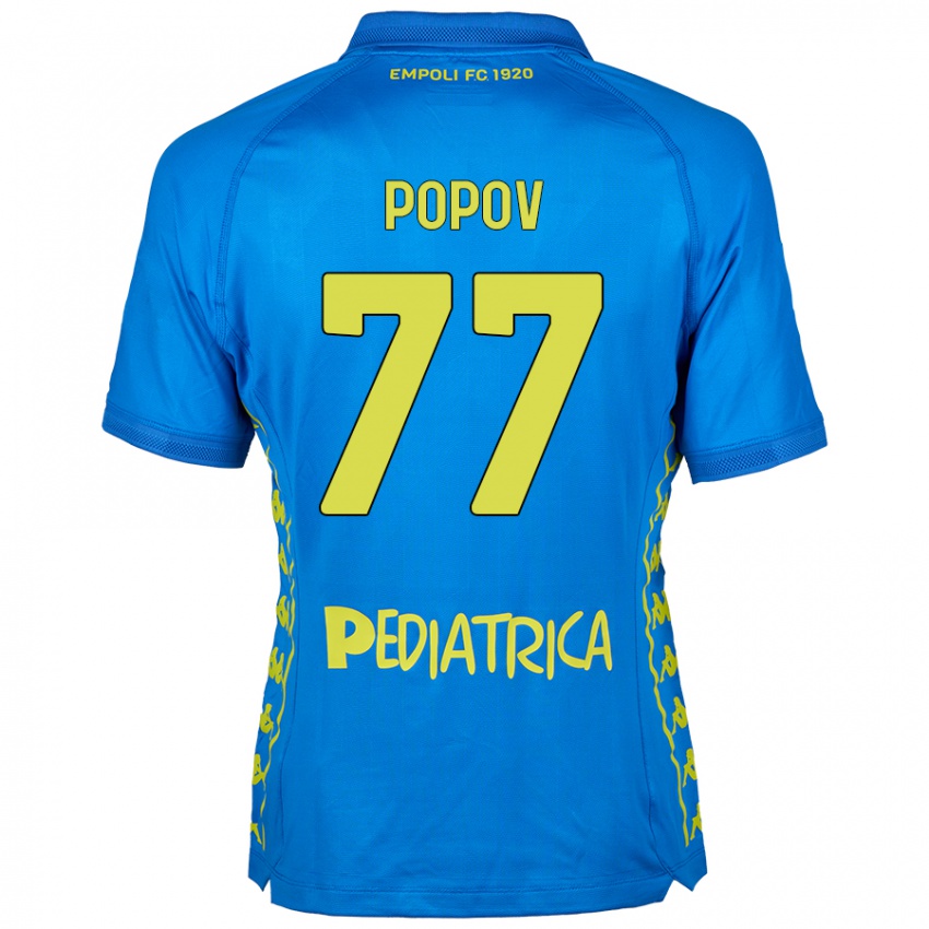 Bambino Maglia Bogdan Popov #77 Blu Kit Gara Home 2024/25 Maglietta