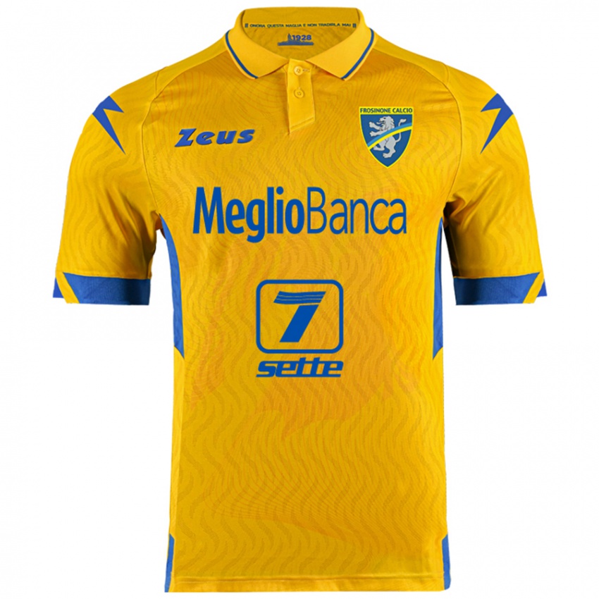 Bambino Maglia Cristiano D'amico #0 Giallo Kit Gara Home 2024/25 Maglietta