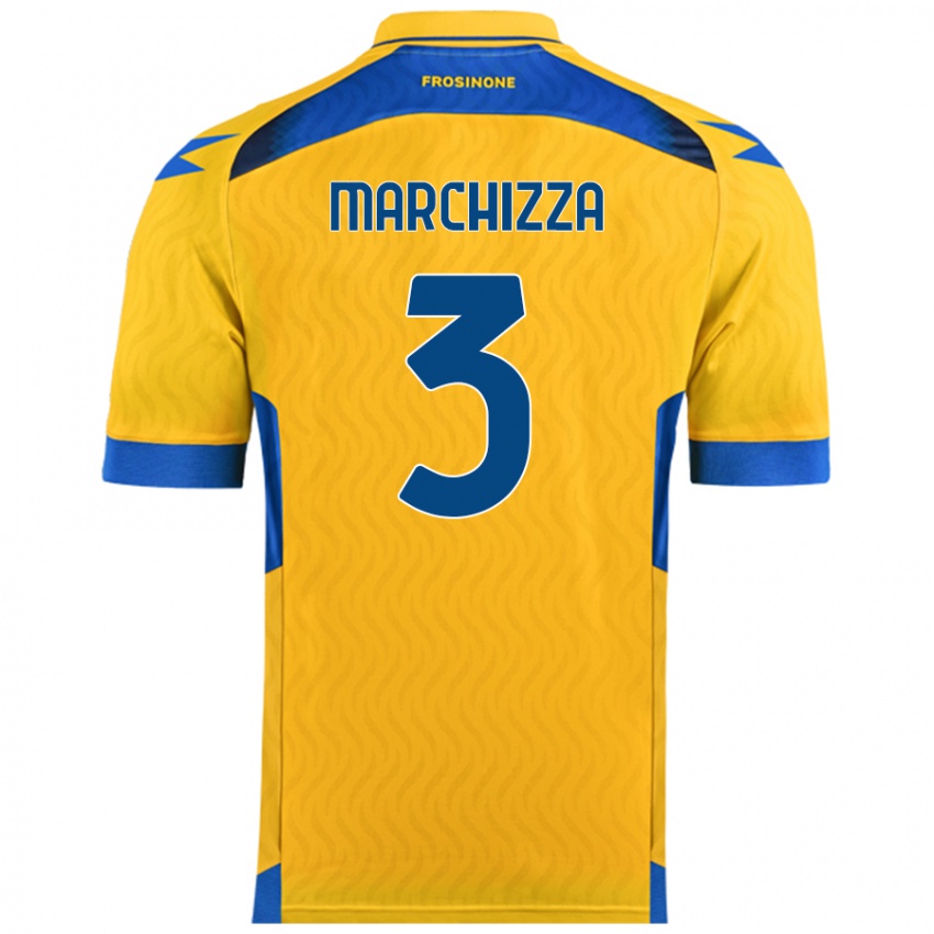 Bambino Maglia Riccardo Marchizza #3 Giallo Kit Gara Home 2024/25 Maglietta