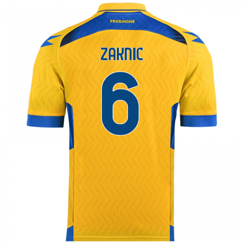 Bambino Maglia Lazar Zaknic #6 Giallo Kit Gara Home 2024/25 Maglietta