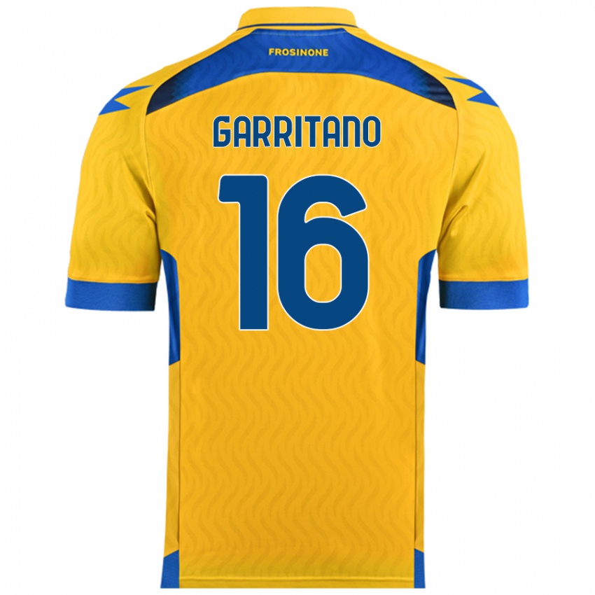 Bambino Maglia Luca Garritano #16 Giallo Kit Gara Home 2024/25 Maglietta