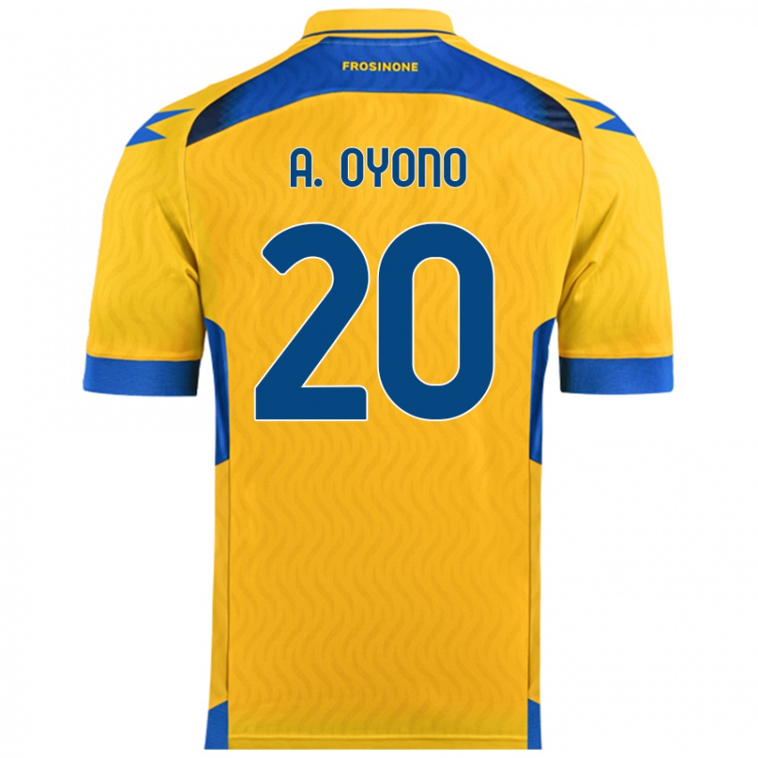 Bambino Maglia Anthony Oyono #20 Giallo Kit Gara Home 2024/25 Maglietta