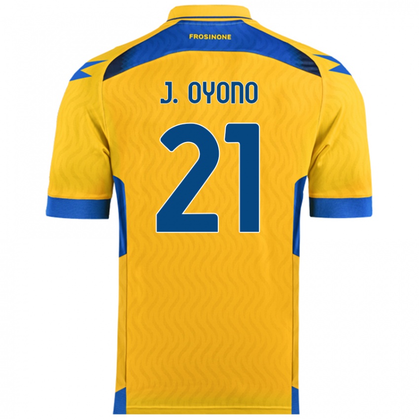 Bambino Maglia Jérémy Oyono #21 Giallo Kit Gara Home 2024/25 Maglietta