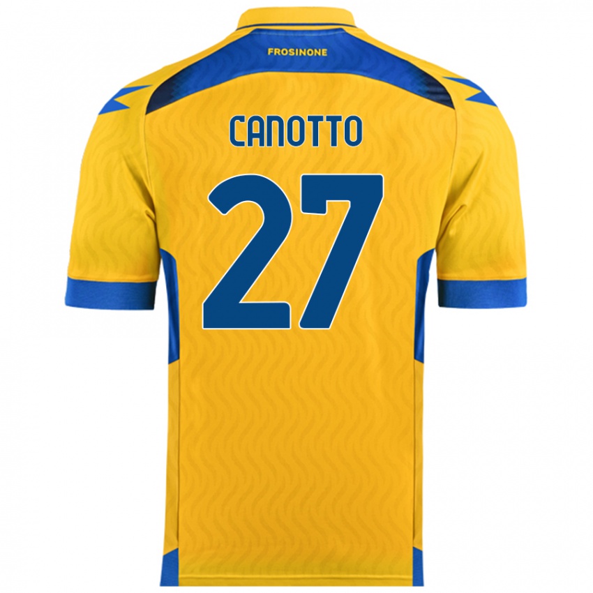 Bambino Maglia Luigi Canotto #27 Giallo Kit Gara Home 2024/25 Maglietta