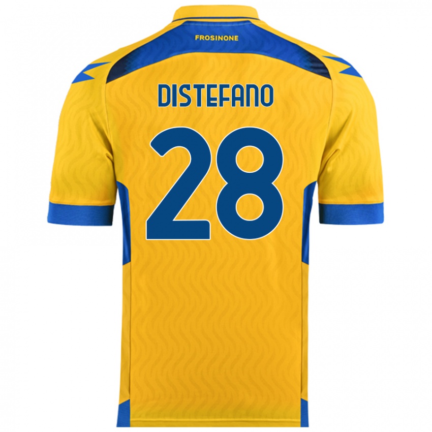 Bambino Maglia Filippo Distefano #28 Giallo Kit Gara Home 2024/25 Maglietta