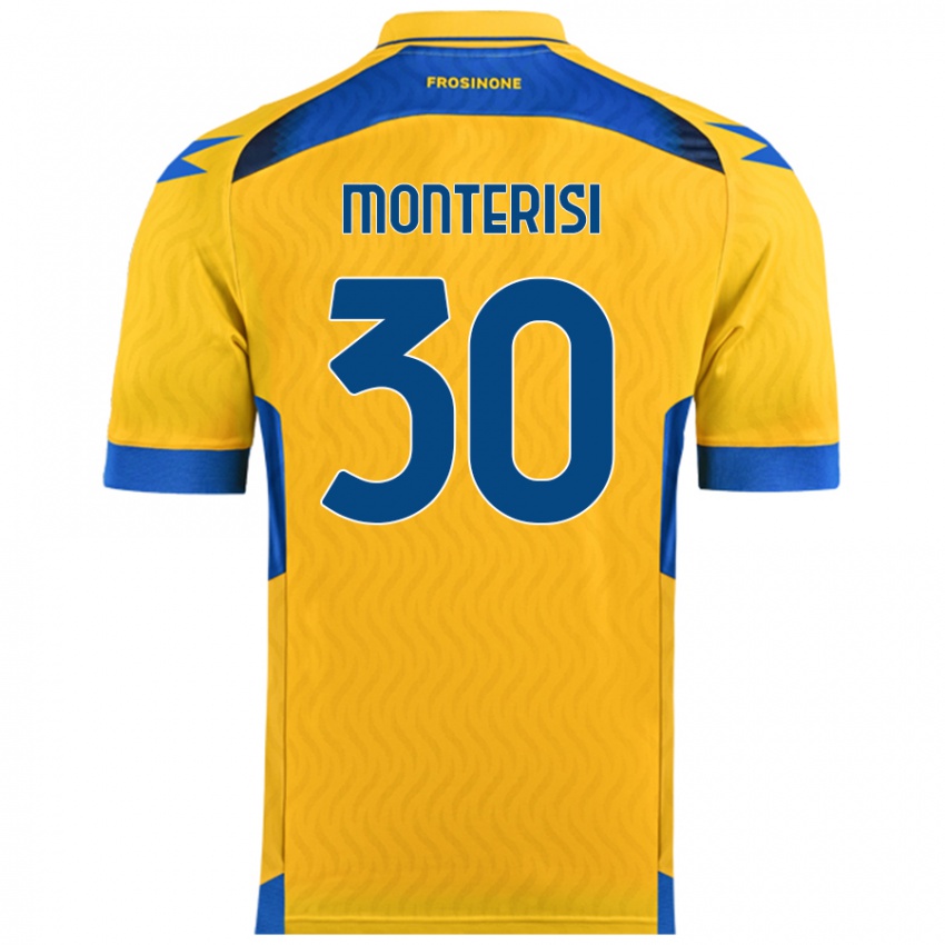 Bambino Maglia Ilario Monterisi #30 Giallo Kit Gara Home 2024/25 Maglietta