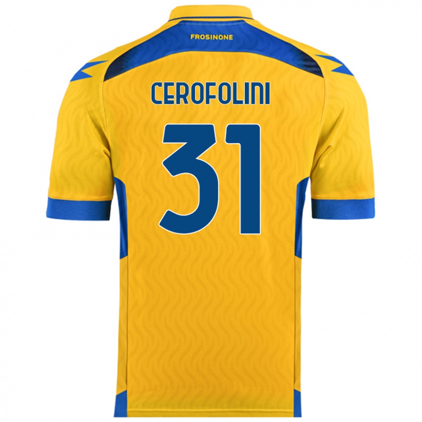 Bambino Maglia Michele Cerofolini #31 Giallo Kit Gara Home 2024/25 Maglietta