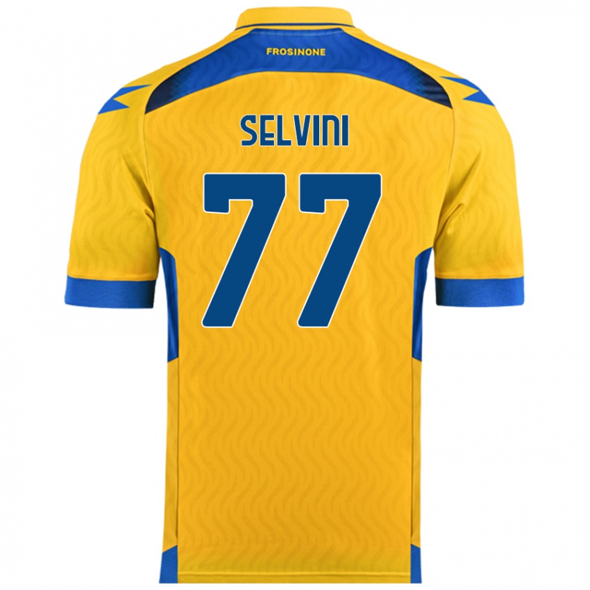 Bambino Maglia Alessandro Selvini #77 Giallo Kit Gara Home 2024/25 Maglietta