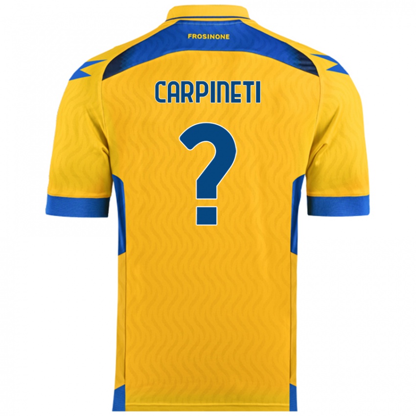 Bambino Maglia Cristiano Carpineti #0 Giallo Kit Gara Home 2024/25 Maglietta