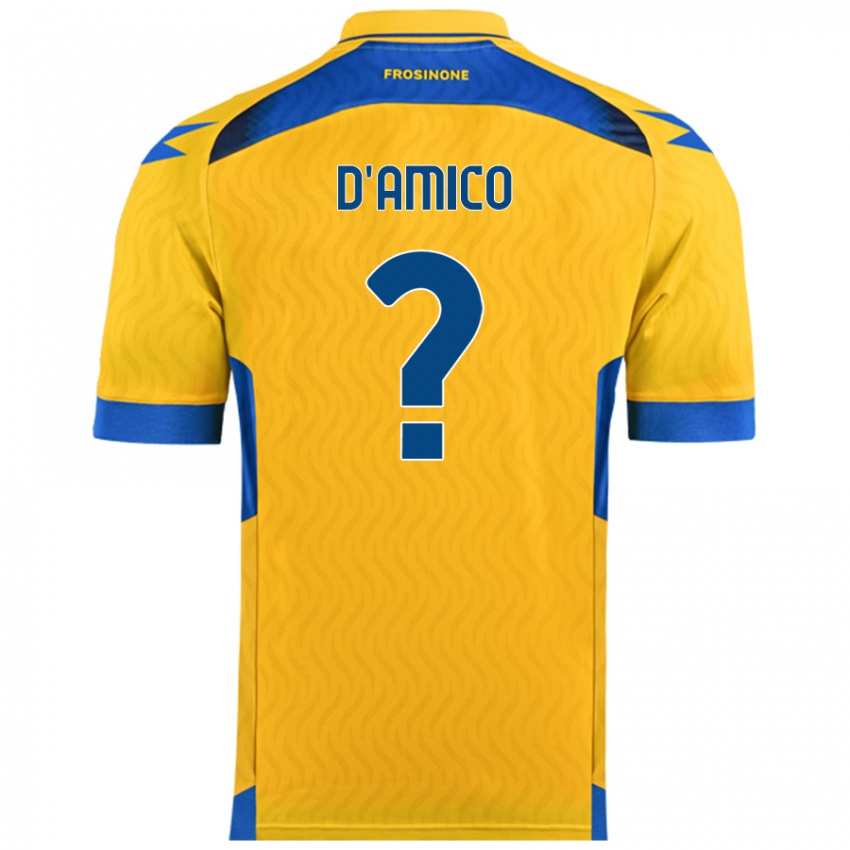 Bambino Maglia Cristiano D'amico #0 Giallo Kit Gara Home 2024/25 Maglietta