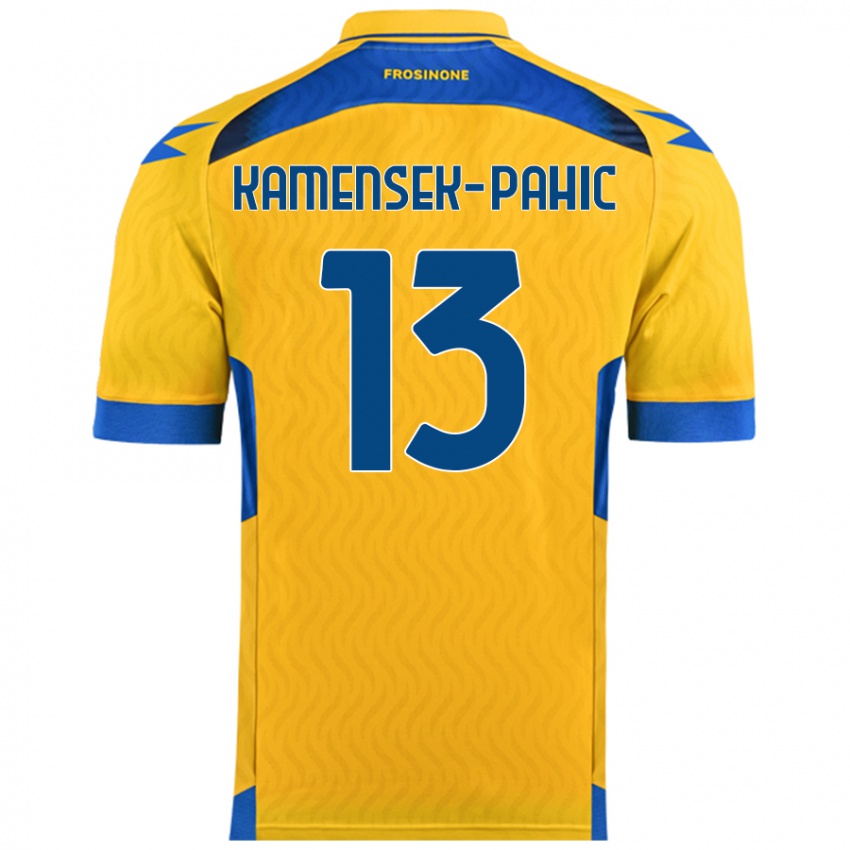 Bambino Maglia Matjaz Kamensek-Pahic #13 Giallo Kit Gara Home 2024/25 Maglietta