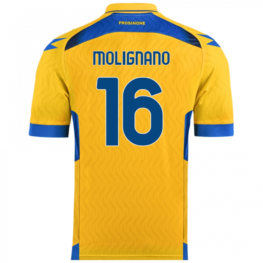 Bambino Maglia Gaetano Molignano #16 Giallo Kit Gara Home 2024/25 Maglietta