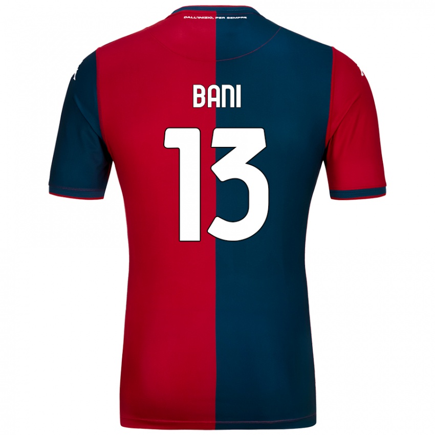 Bambino Maglia Mattia Bani #13 Rosso Blu Scuro Kit Gara Home 2024/25 Maglietta