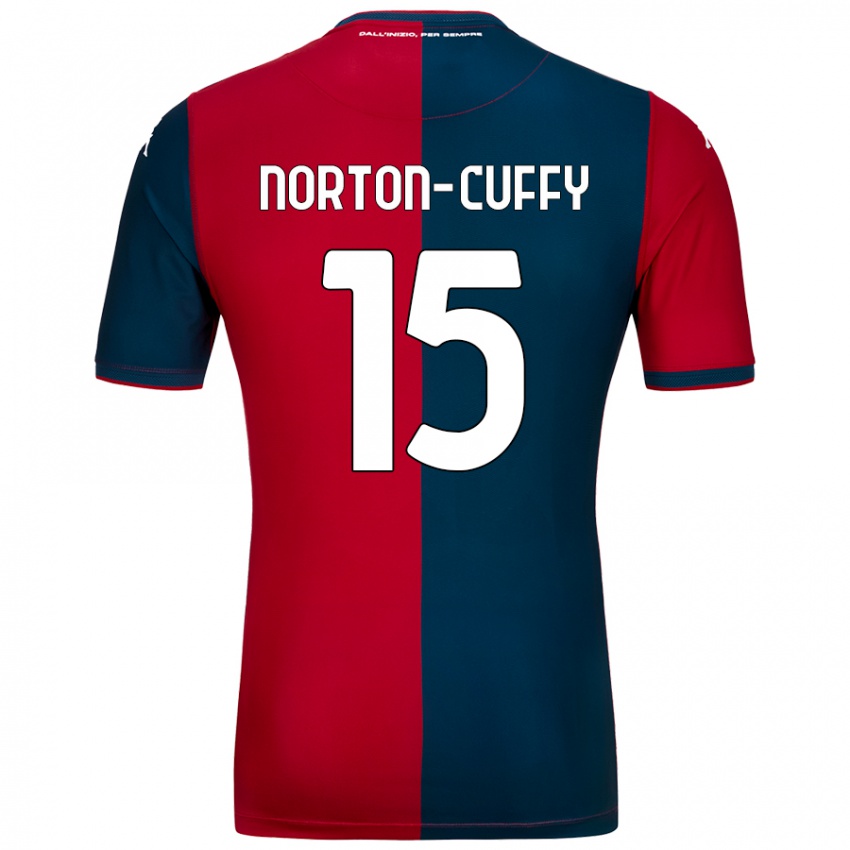 Bambino Maglia Brooke Norton-Cuffy #15 Rosso Blu Scuro Kit Gara Home 2024/25 Maglietta