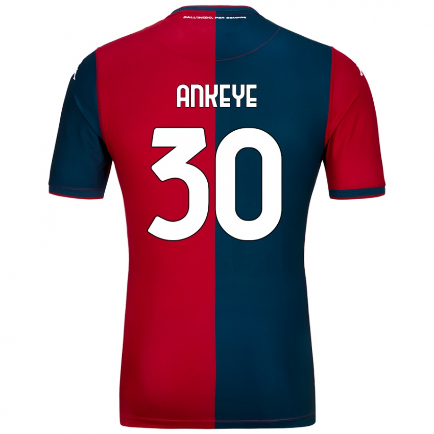 Bambino Maglia David Ankeye #30 Rosso Blu Scuro Kit Gara Home 2024/25 Maglietta