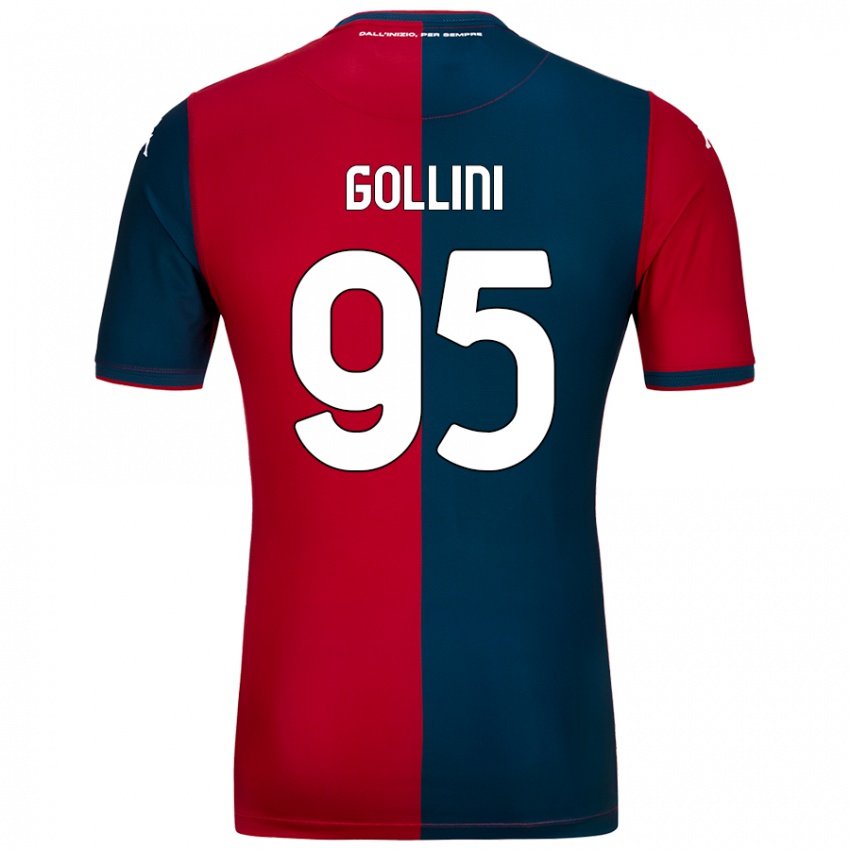 Bambino Maglia Pierluigi Gollini #95 Rosso Blu Scuro Kit Gara Home 2024/25 Maglietta