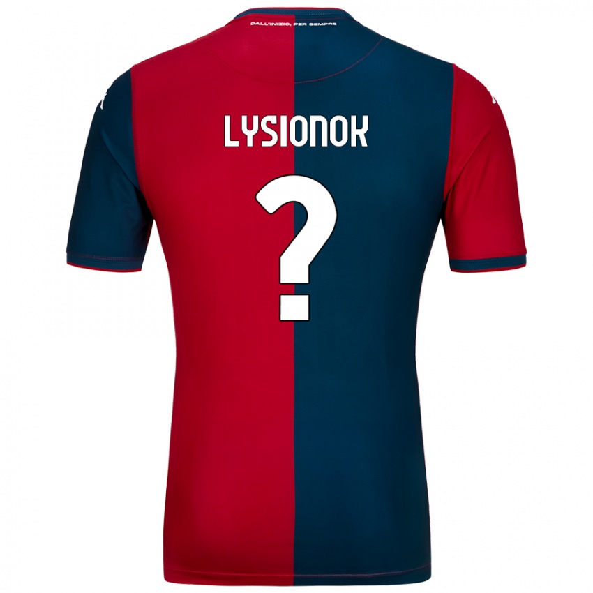 Bambino Maglia Ernestas Lysionok #0 Rosso Blu Scuro Kit Gara Home 2024/25 Maglietta