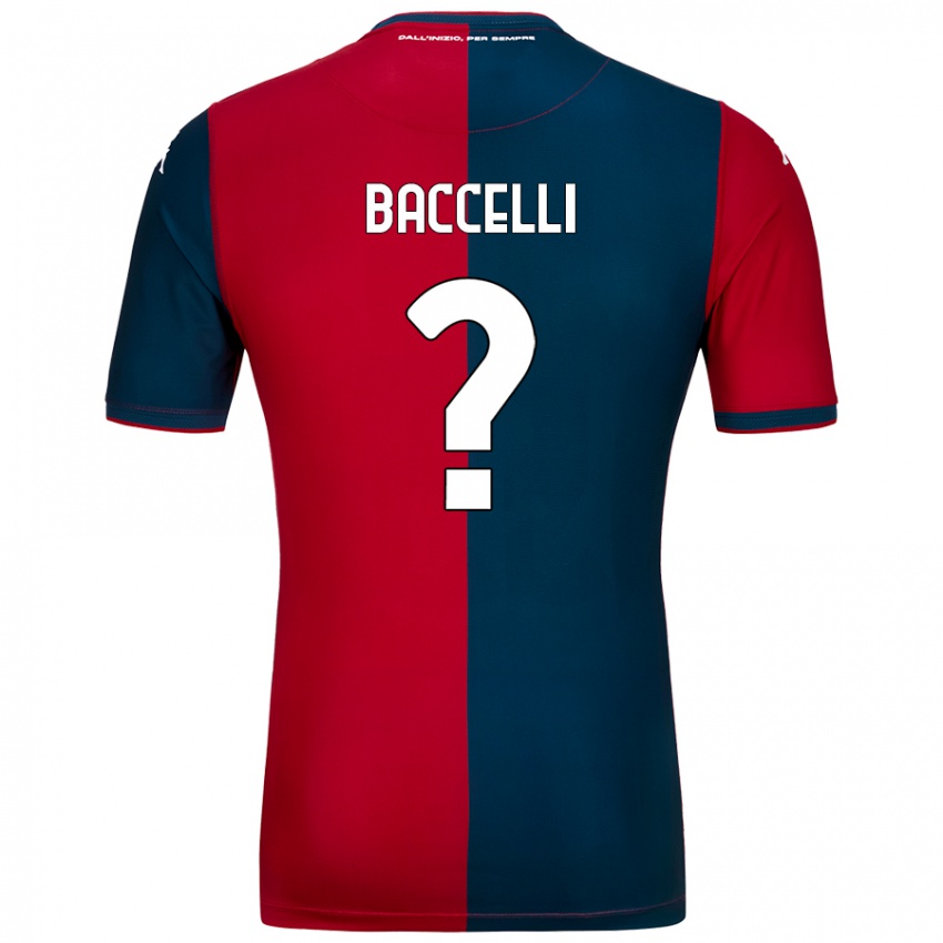 Bambino Maglia Pietro Baccelli #0 Rosso Blu Scuro Kit Gara Home 2024/25 Maglietta