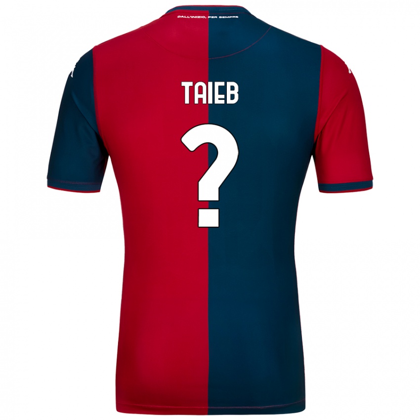 Bambino Maglia Chad Taieb #0 Rosso Blu Scuro Kit Gara Home 2024/25 Maglietta