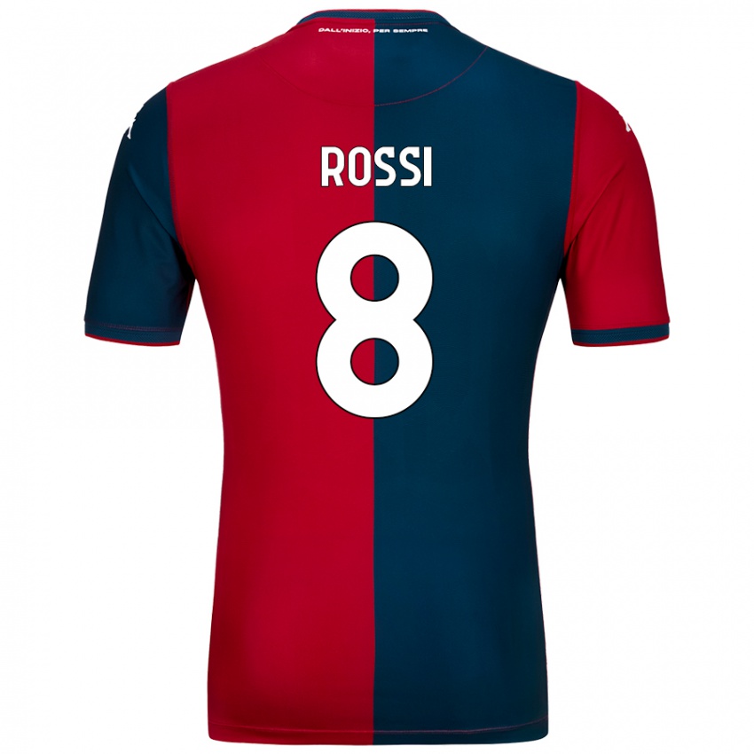 Bambino Maglia Gianluca Rossi #8 Rosso Blu Scuro Kit Gara Home 2024/25 Maglietta