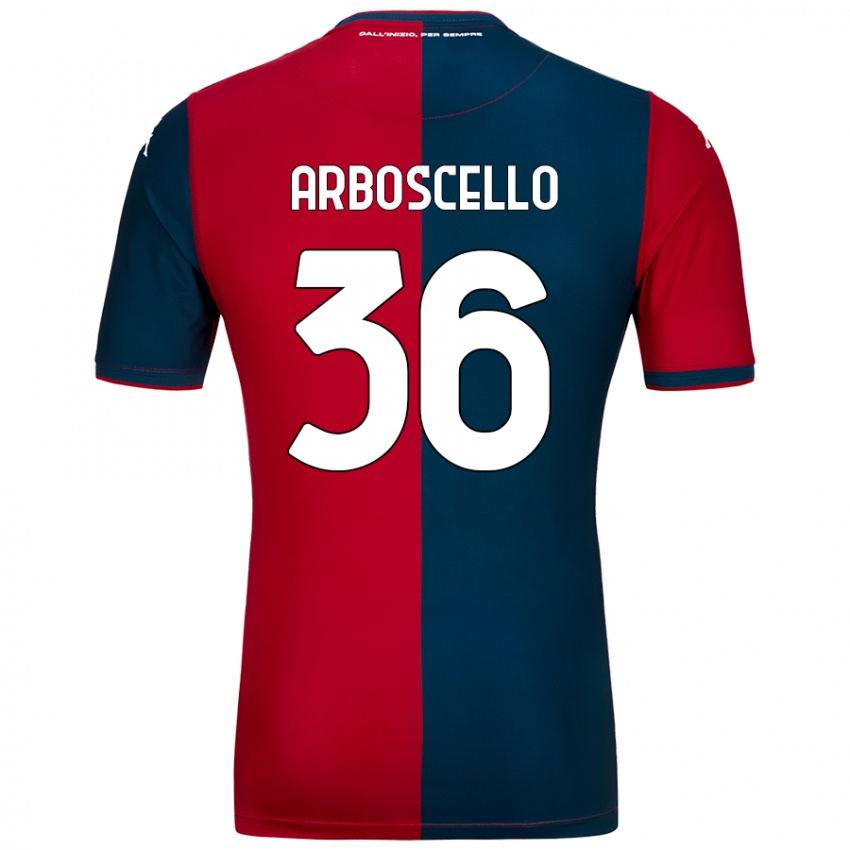 Bambino Maglia Riccardo Arboscello #36 Rosso Blu Scuro Kit Gara Home 2024/25 Maglietta