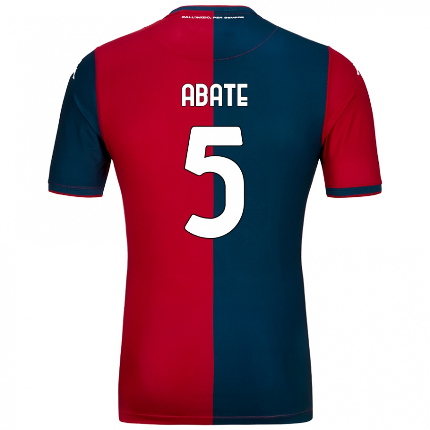 Bambino Maglia Giada Abate #5 Rosso Blu Scuro Kit Gara Home 2024/25 Maglietta