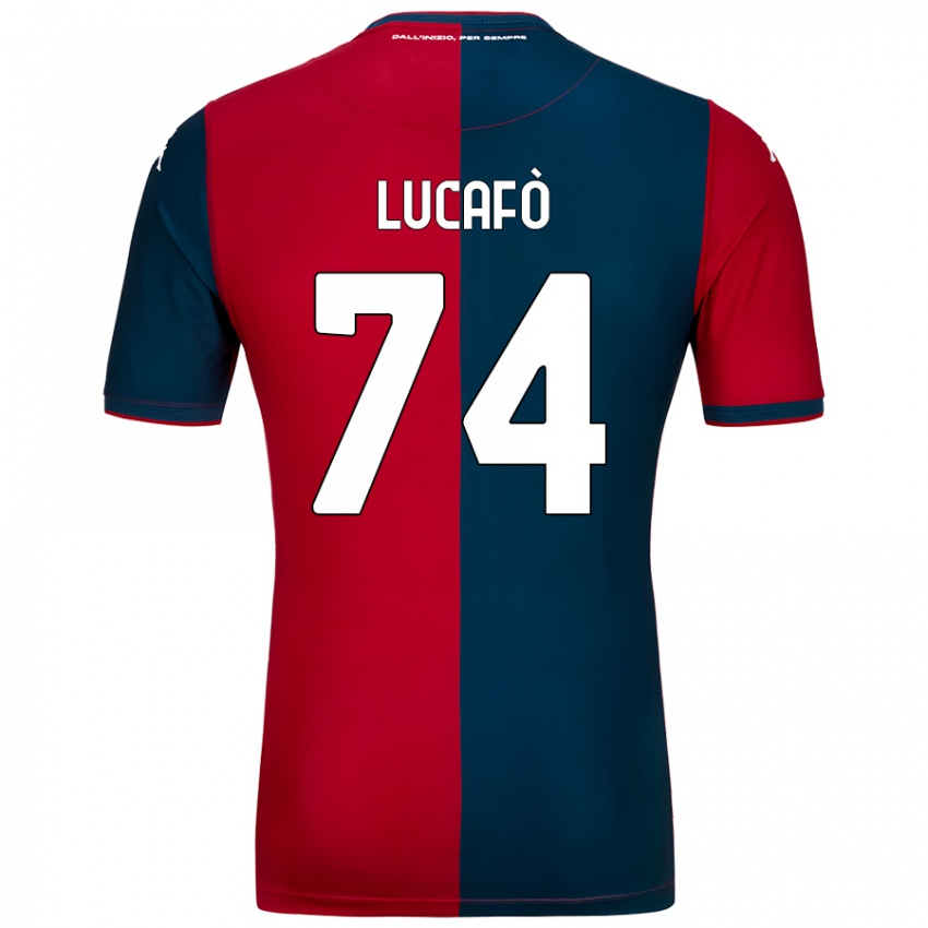 Bambino Maglia Sara Lucafò #74 Rosso Blu Scuro Kit Gara Home 2024/25 Maglietta