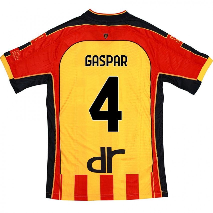 Bambino Maglia Kialonda Gaspar #4 Giallo Rosso Kit Gara Home 2024/25 Maglietta