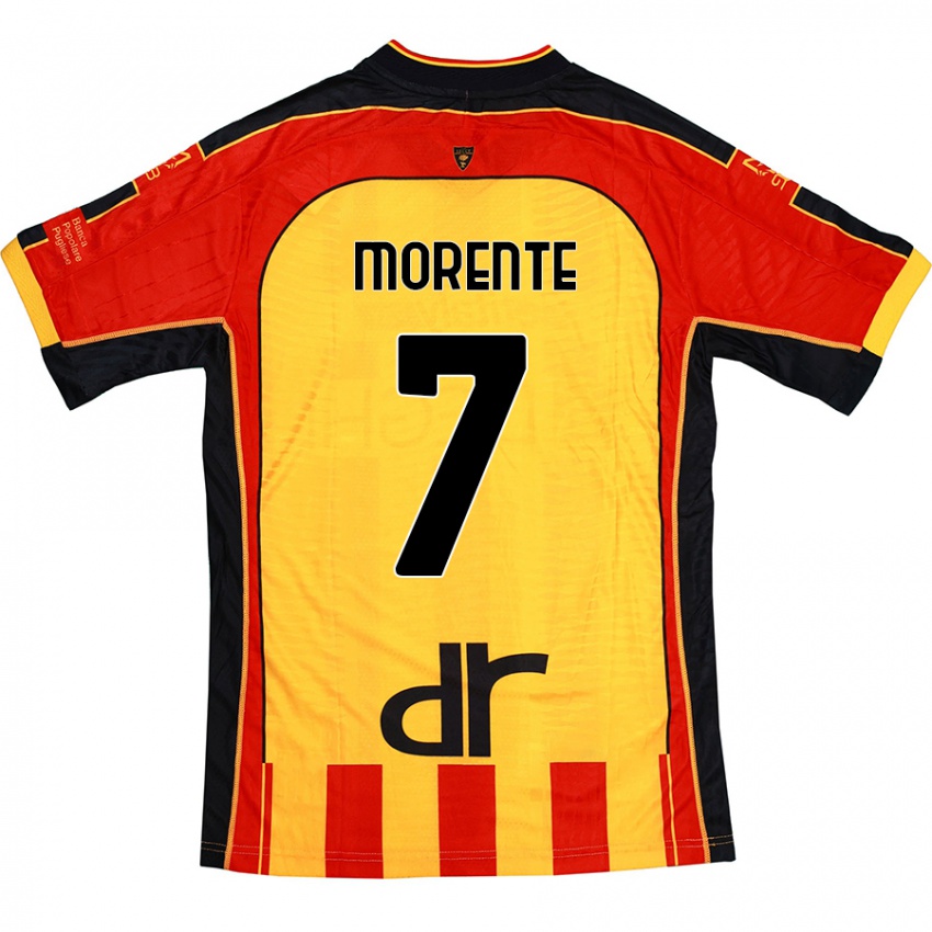 Bambino Maglia Tete Morente #7 Giallo Rosso Kit Gara Home 2024/25 Maglietta