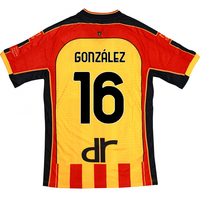 Bambino Maglia Joan González #16 Giallo Rosso Kit Gara Home 2024/25 Maglietta