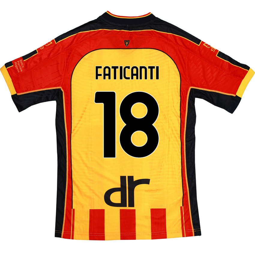 Bambino Maglia Giacomo Faticanti #18 Giallo Rosso Kit Gara Home 2024/25 Maglietta