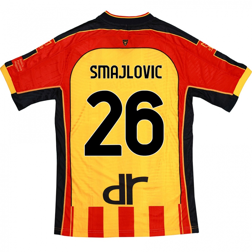 Bambino Maglia Zinedin Smajlovic #26 Giallo Rosso Kit Gara Home 2024/25 Maglietta