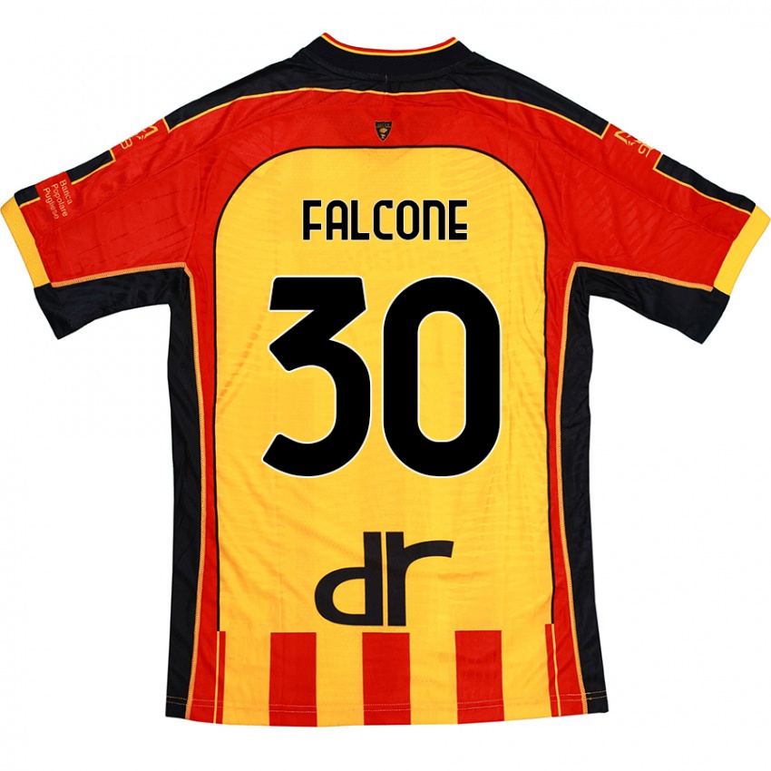 Bambino Maglia Wladimiro Falcone #30 Giallo Rosso Kit Gara Home 2024/25 Maglietta