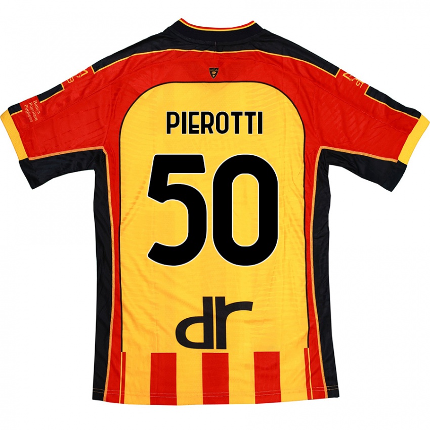 Bambino Maglia Santiago Pierotti #50 Giallo Rosso Kit Gara Home 2024/25 Maglietta