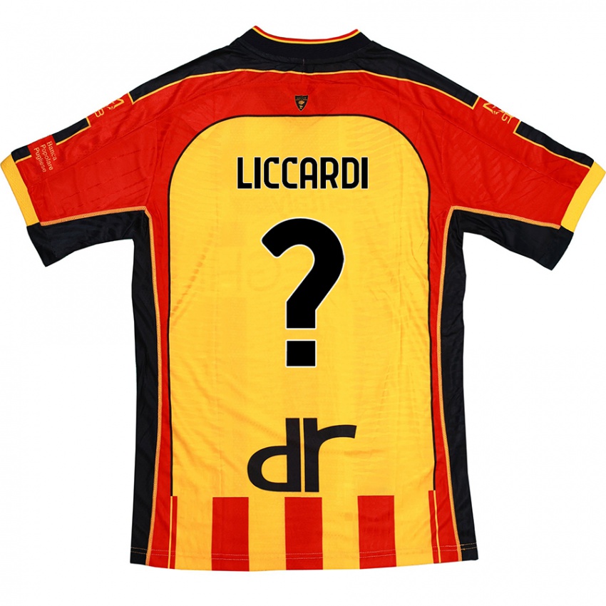 Bambino Maglia Thomas Liccardi #0 Giallo Rosso Kit Gara Home 2024/25 Maglietta