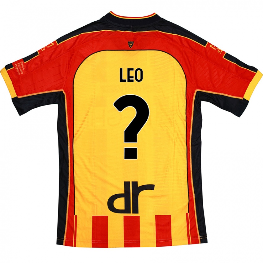 Bambino Maglia Giulio Leo #0 Giallo Rosso Kit Gara Home 2024/25 Maglietta