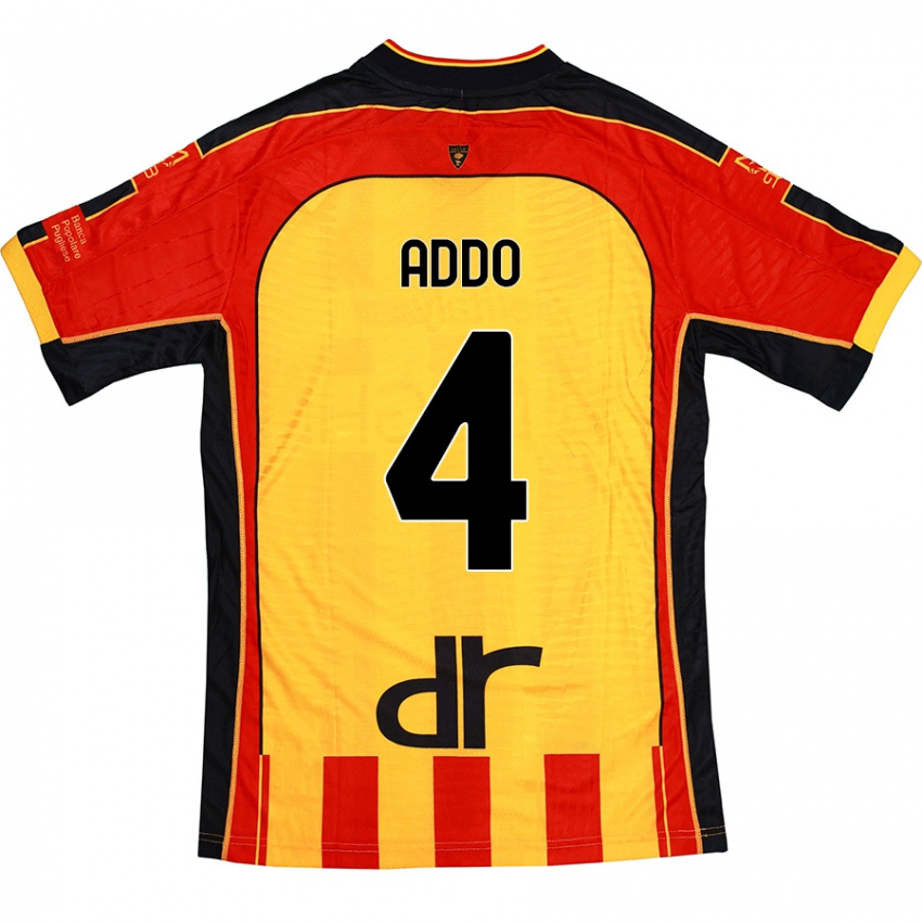 Bambino Maglia Vernon Addo #4 Giallo Rosso Kit Gara Home 2024/25 Maglietta