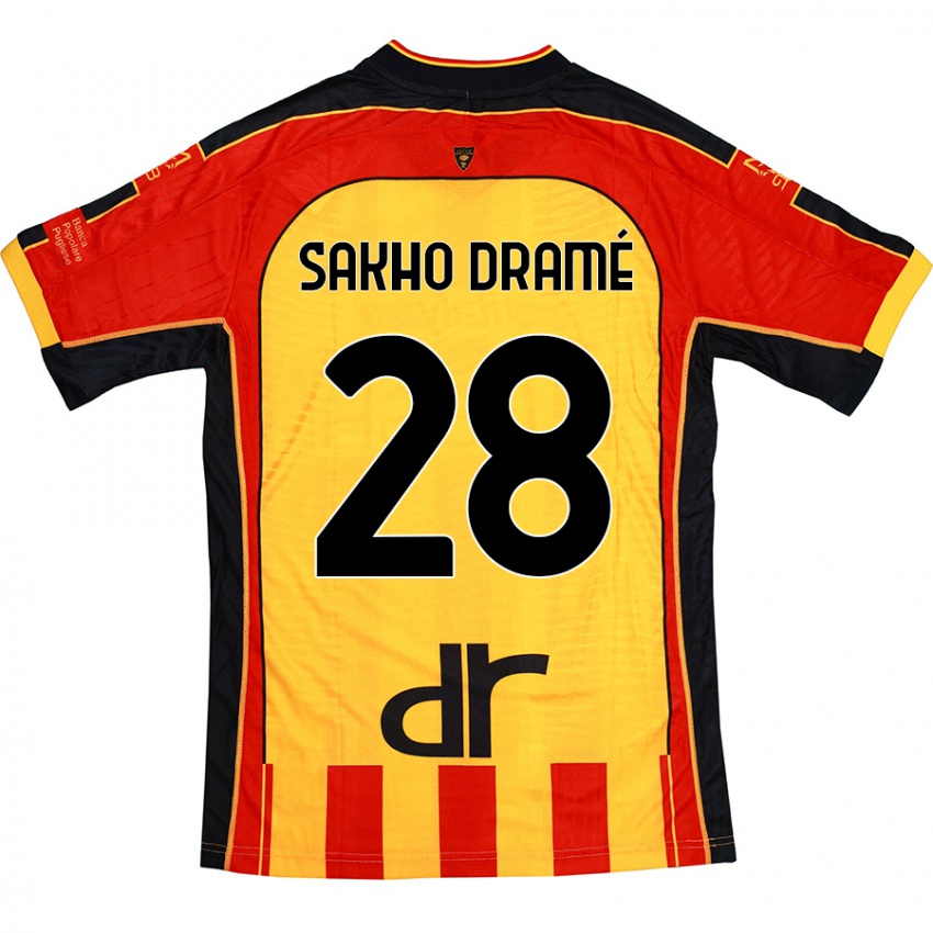 Bambino Maglia Samba Sakho Dramé #28 Giallo Rosso Kit Gara Home 2024/25 Maglietta