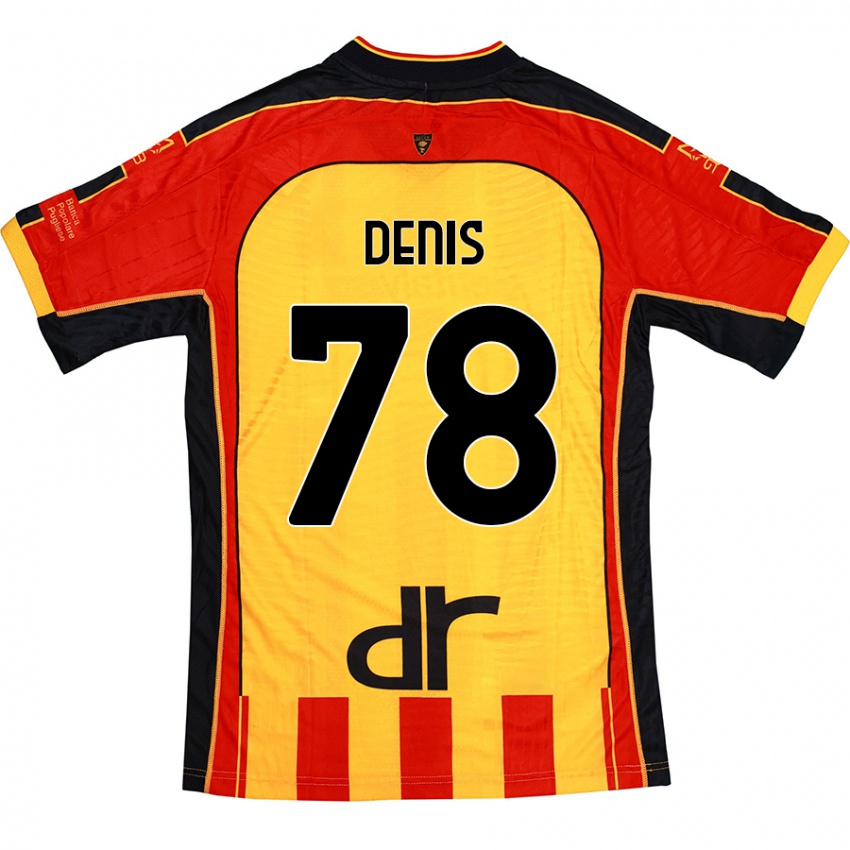 Bambino Maglia Max Denis #78 Giallo Rosso Kit Gara Home 2024/25 Maglietta