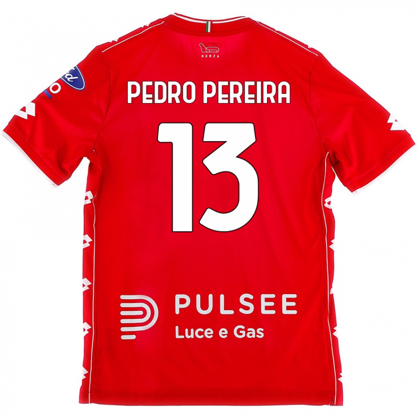 Bambino Maglia Pedro Pereira #13 Rosso Bianco Kit Gara Home 2024/25 Maglietta