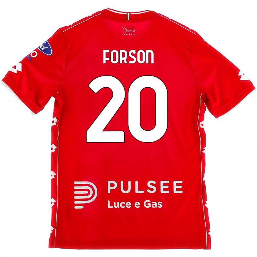 Bambino Maglia Omari Forson #20 Rosso Bianco Kit Gara Home 2024/25 Maglietta