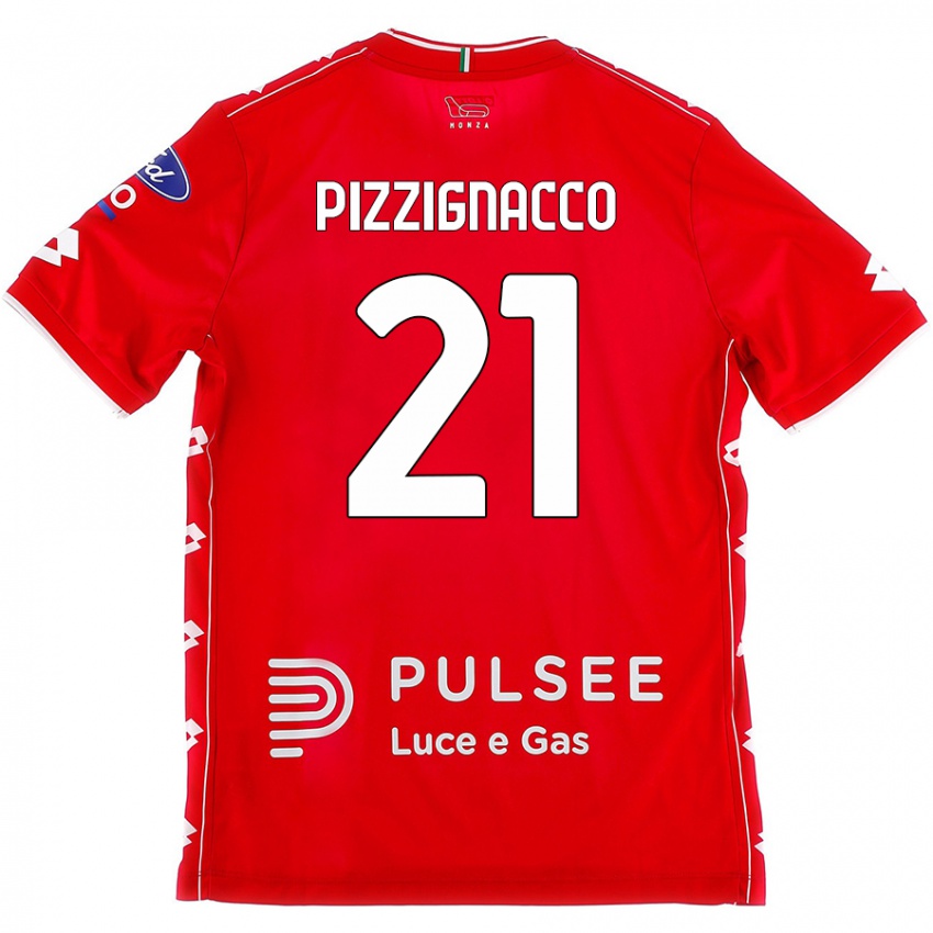 Bambino Maglia Semuel Pizzignacco #21 Rosso Bianco Kit Gara Home 2024/25 Maglietta