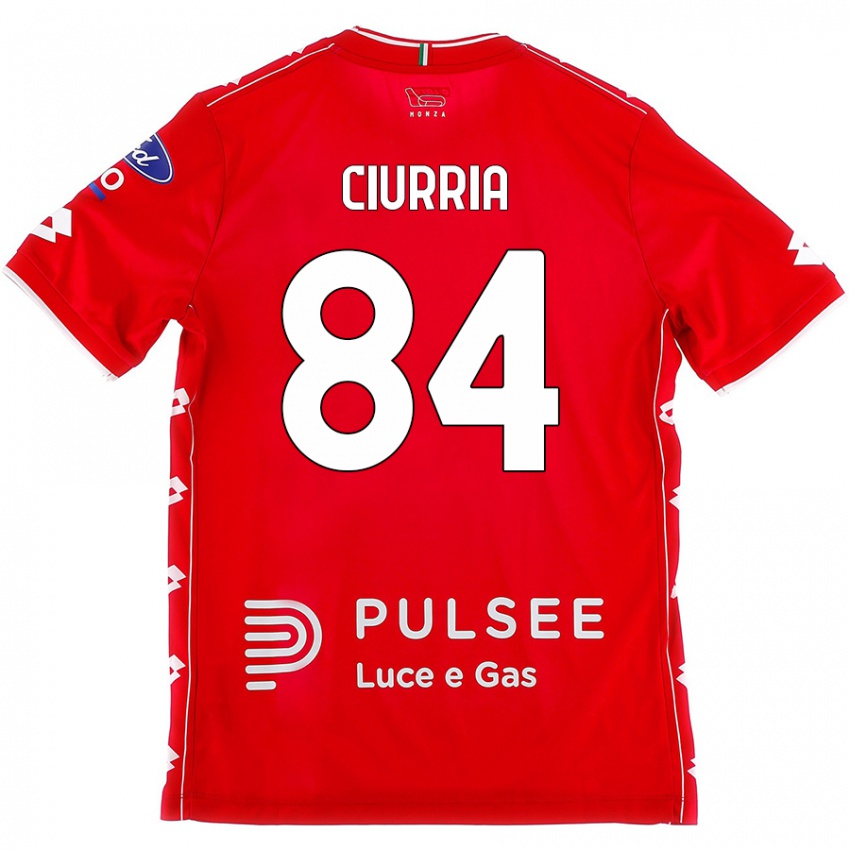 Bambino Maglia Patrick Ciurria #84 Rosso Bianco Kit Gara Home 2024/25 Maglietta