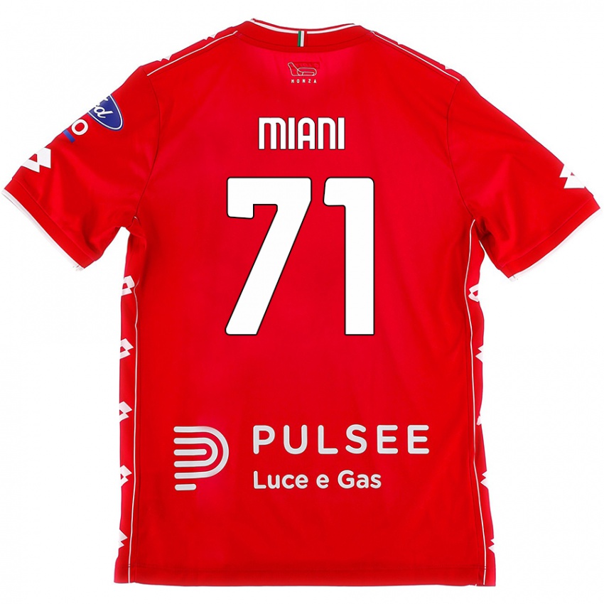 Bambino Maglia Arthur Miani #71 Rosso Bianco Kit Gara Home 2024/25 Maglietta