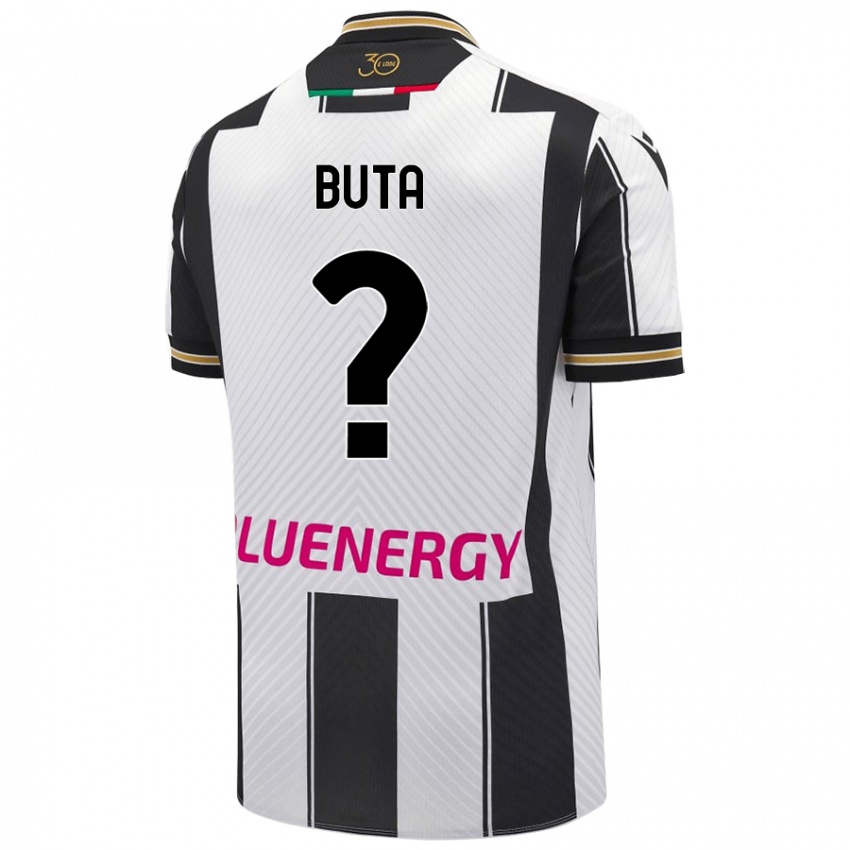 Bambino Maglia Leonardo Buta #0 Bianco Nero Kit Gara Home 2024/25 Maglietta