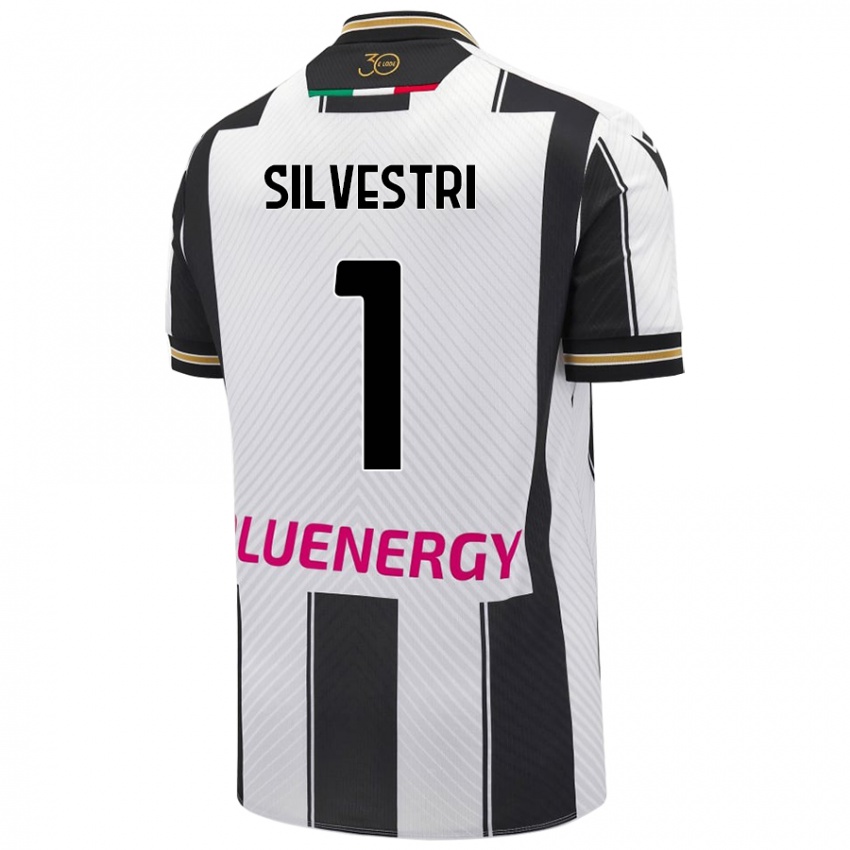 Bambino Maglia Marco Silvestri #1 Bianco Nero Kit Gara Home 2024/25 Maglietta