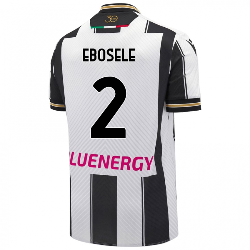 Bambino Maglia Festy Ebosele #2 Bianco Nero Kit Gara Home 2024/25 Maglietta