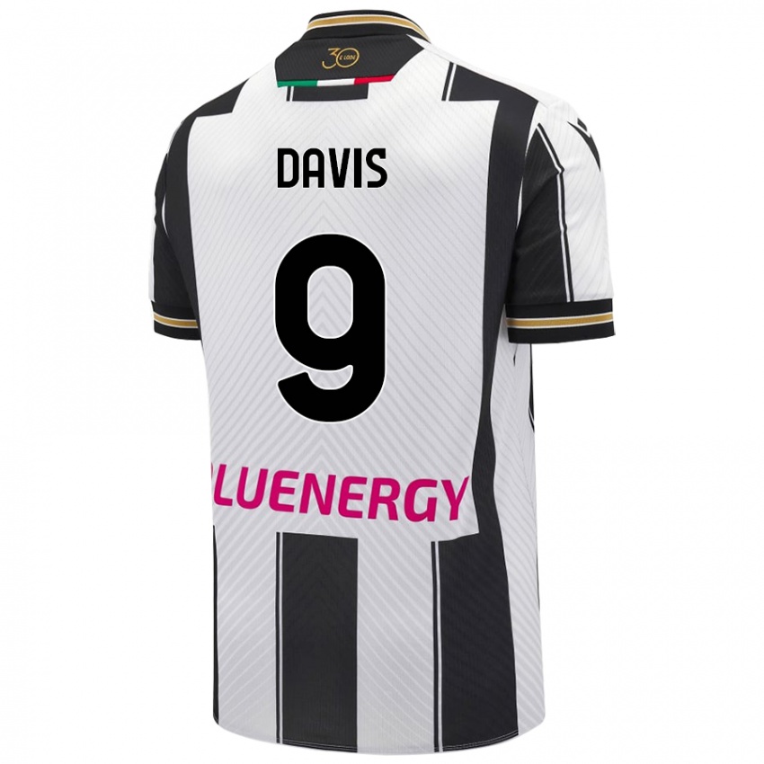 Bambino Maglia Keinan Davis #9 Bianco Nero Kit Gara Home 2024/25 Maglietta