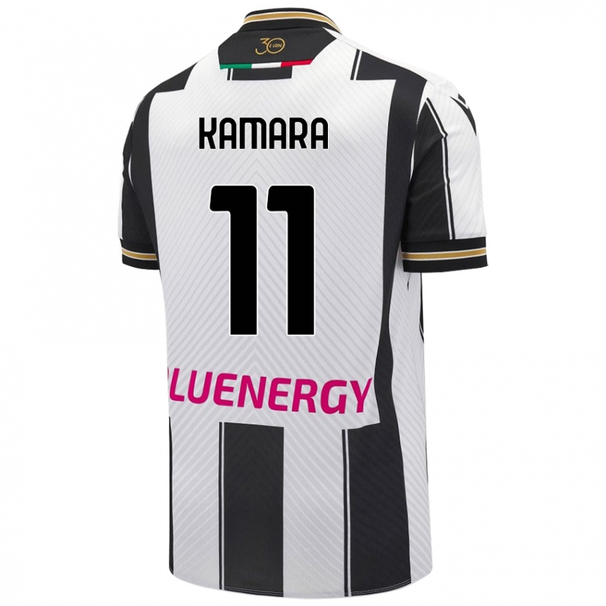 Bambino Maglia Hassane Kamara #11 Bianco Nero Kit Gara Home 2024/25 Maglietta